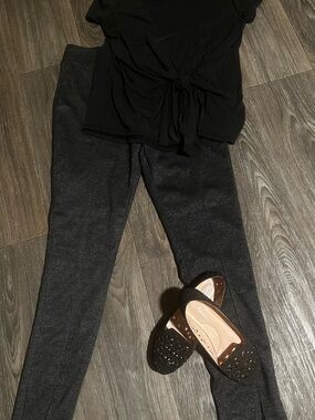 crosby. Black Textured Skinny Pants